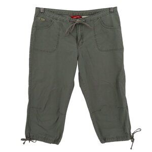 UnionBay Juniors 9 Green Cropped Crop Capri Pants Pockets All Cotton 2005 Y2K